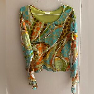 Donna Vintage Bell Sleeve Scoop Neck Top